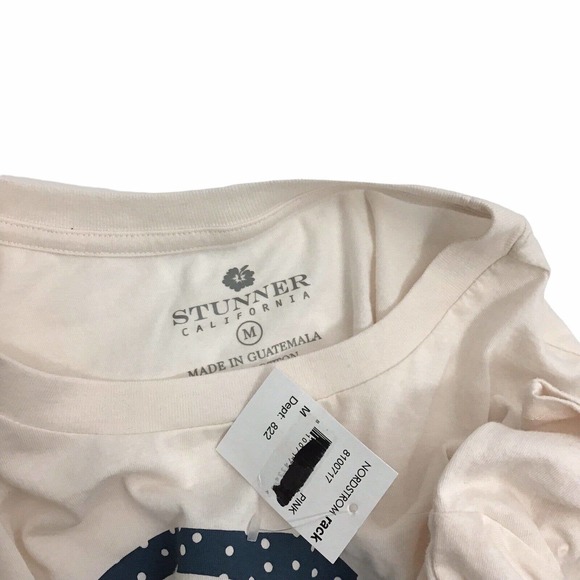 Stunner California Womens M Blush Pink Rainbow Dream in Color Tee Crew Shirt - Picture 3 of 3